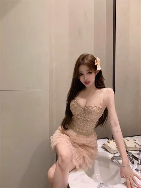 Áo corset cao cấp Click Corset S2689 đính hạt sang chảnh tiểu thư Bralettehousevn