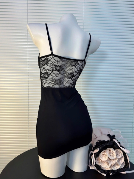 Đầm  váy ngủ có gọng mút tôn dáng Bare Dress S2635 phối ren tôn dáng gợi cảm nữ tính