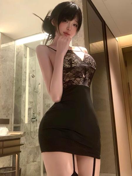 Đầm  váy ngủ có gọng mút tôn dáng Bare Dress S2635 phối ren tôn dáng gợi cảm nữ tính