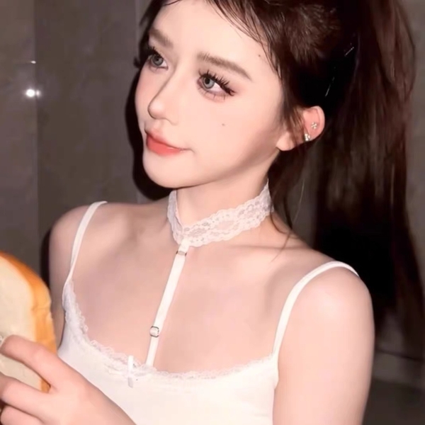 [CHE TÊN - SHIP HOẢ TỐC] Vòng dây đeo cổ ren nữ Ping Choker PK2152 có tăng đơ điều chỉnh Bralettehousevn