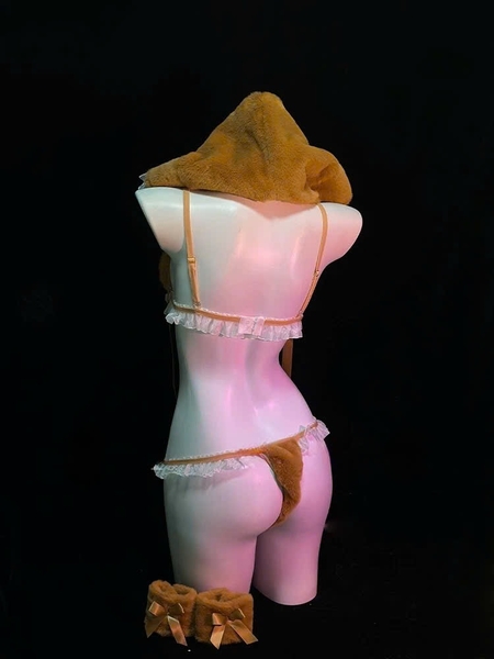 Bộ đồ hoá trang tuần lộc bông Caribou Set S2649 tặng nón mềm mại đáng yêu gợi cảm Bralettehousevn