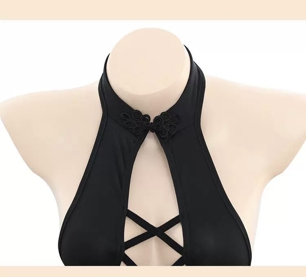 Bộ đồ liên thân FULL CUT OUT BODYSUIT S1220 cổ tàu gợi cảm táo bạo cột dây Bralettehousevn