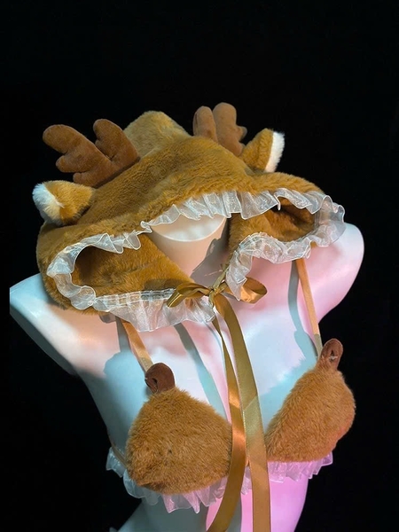 Bộ đồ hoá trang tuần lộc bông Caribou Set S2649 tặng nón mềm mại đáng yêu gợi cảm Bralettehousevn