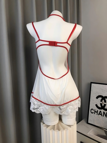 (Kèm cài) Bộ đồ cosplay y tá có mút độn Heroiny Set S2255 cao cấp dáng xoè Bralettehousevn