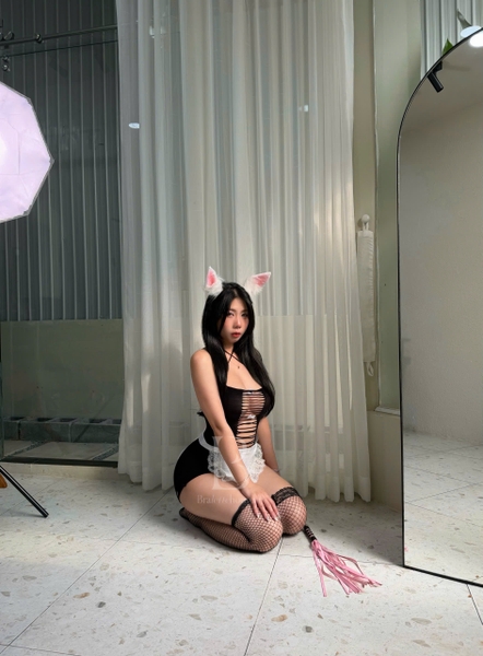 [HOISERY] Tất vớ toàn thân nữ Maidy Bodystock PK2604 dáng váy kèm tạp dề ôm co giãn tốt siêu tôn dáng Bralettehousevn