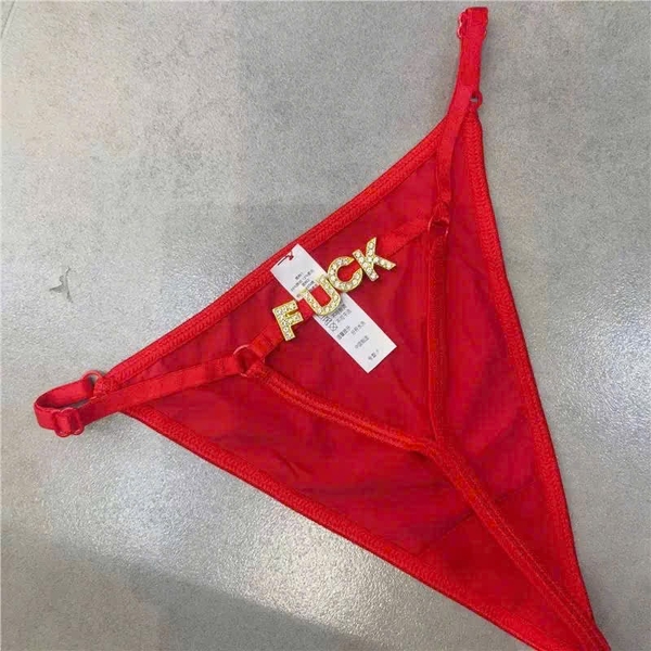 [Bling] Quần lọt khe có chữ gợi cảm FCK Thong Q2250 lấp lánh cao cấp Bralettehousevn