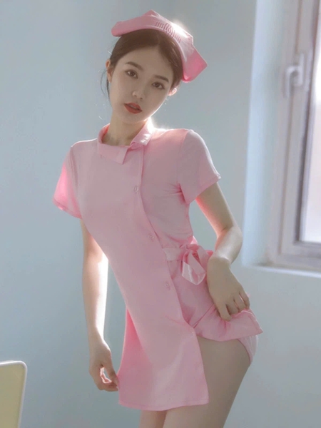 Bộ đồ cosplay y tá Vitamin Set S1445 ôm sát gợi cảm kèm cài co giãn gợi cảm Bralettehousevn