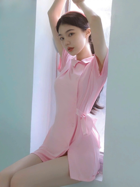 Bộ đồ cosplay y tá Vitamin Set S1445 ôm sát gợi cảm kèm cài co giãn gợi cảm Bralettehousevn