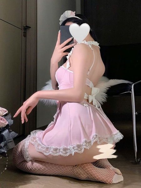 [KÈM PHỤ KIỆN] Bộ đồ cosplay hầu gái Cleaning Maid Set S2622 có gọng có mút tôn dáng Bralettehousevn