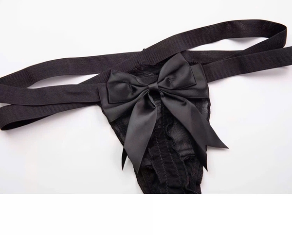 Quần lọt khe nữ Present Thong Q2252 có nơ gợi cảm đai thun co giãn Bralettehousevn