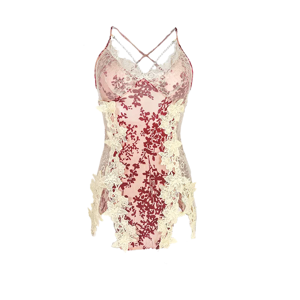 Đầm váy ngủ cao cấp có mút sẵn Cethia Dress S2702 phối ren thêu gợi cảm nữ tính quyến rũ Bralettehousevn