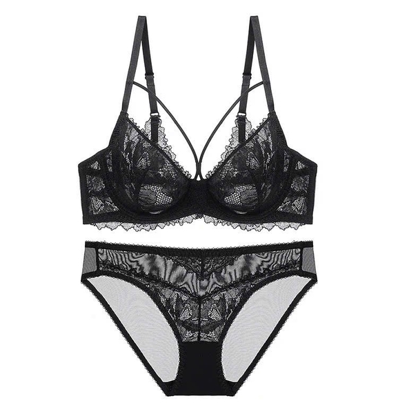 Bộ đồ lót ren Jinny Set có gọng không mút thoải mái cao cấp dây V Bralettehousevn