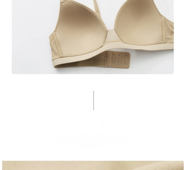 Áo lót không gọng Rakun Bra S2710 bề mặt trơn thoải mái cúp V phối lưới cao cấp Bralettehousevn