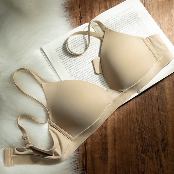 Áo lót không gọng Rakun Bra S2710 bề mặt trơn thoải mái cúp V phối lưới cao cấp Bralettehousevn