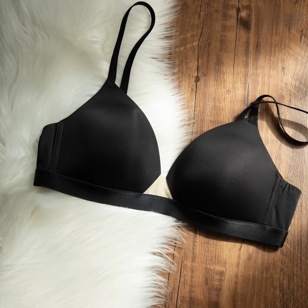 Áo lót không gọng Rakun Bra S2710 bề mặt trơn thoải mái cúp V phối lưới cao cấp Bralettehousevn