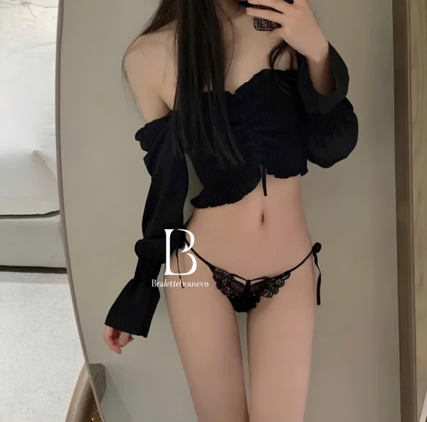 [ ẢNH THẬT ] Quần ren nữ Mubiz Panties  🦋 Q1061 cột dây lọt khe Bralettehousevn