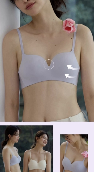 Áo lót nâng ngực Shufu Bra S2711 su đúc nguyên khối không đường viền push up cao cấp loại 1 Bralettehousevn