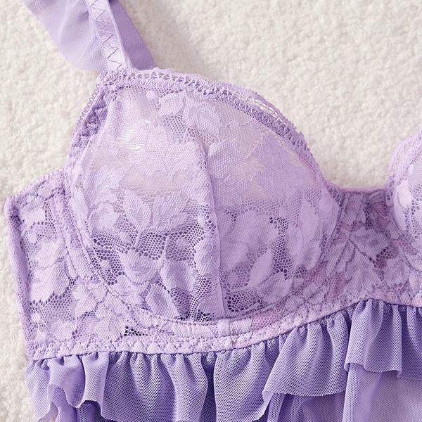 Đầm ngủ nữ voan ngắn mùa hè Maeda Dress S2436TIM xuyên thấu gợi cảm Bralettehousevn