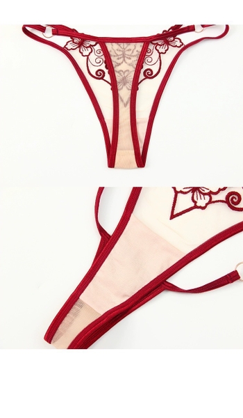 (CHE TÊN) Quần lót lọt khe nữ 𝐐𝟐𝟎𝟒𝟏 𝐍𝐀𝐁𝐈 THONG viền ren sang trọng quyến rũ Bralettehousevn HCM