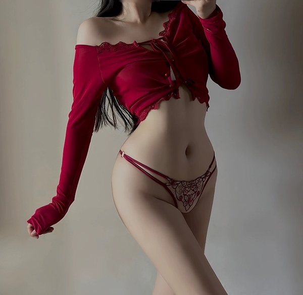 (CHE TÊN) Quần lót lọt khe nữ 𝐐𝟐𝟎𝟒𝟏 𝐍𝐀𝐁𝐈 THONG viền ren sang trọng quyến rũ Bralettehousevn HCM