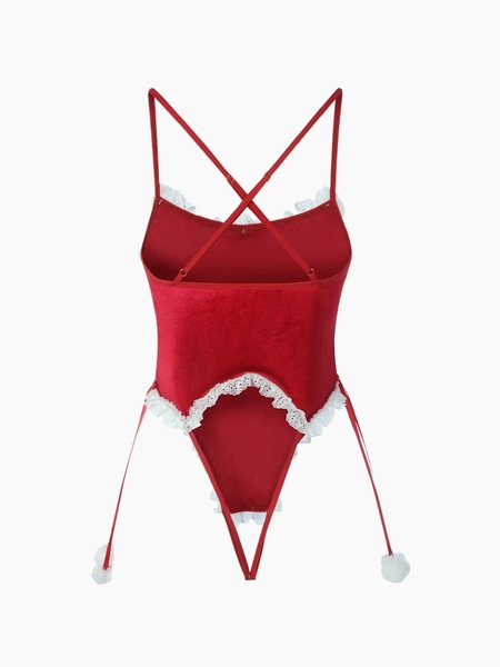 (Kèm cài) Doe Bunny Set S2319 bộ đồ liền thân cosplay thỏ chất nhung gợi cảm khoét đáy Bralettehousevn