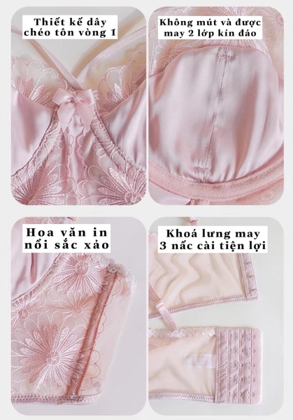 [𝐂𝐡𝐞 𝐭𝐞̂𝐧-🔥 tốc] S1876 Sanremo Corset nữ áo có mút sẵn kèm quần dây ren sexy cao cấp sang trọng gợi cảm bộ Bralettehouse
