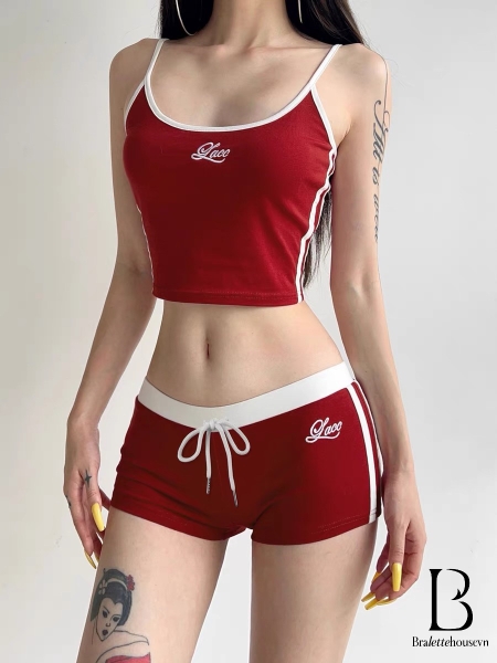 [HOT] Bộ đồ 2 dây kèm quần short thể thao năng động Lacc Set S2269 trẻ trung sporty trendy Bralettehousevn