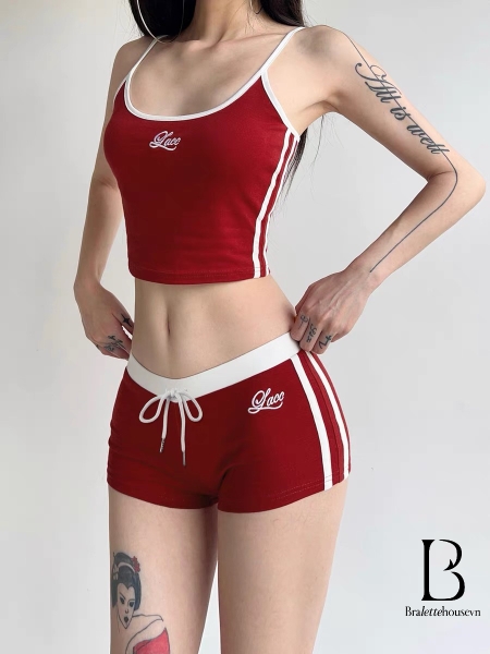 [HOT] Bộ đồ 2 dây kèm quần short thể thao năng động Lacc Set S2269 trẻ trung sporty trendy Bralettehousevn