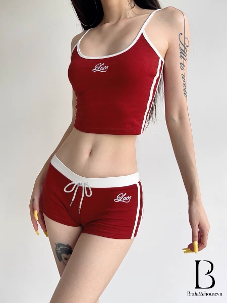 [HOT] Bộ đồ 2 dây kèm quần short thể thao năng động Lacc Set S2269 trẻ trung sporty trendy Bralettehousevn