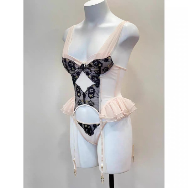 [Kèm đai eo] Bộ đồ Starlit Corset cao cấp S2271 có gọng mút đệm mỏng phong cách nàng thơ Bralettehousevn
