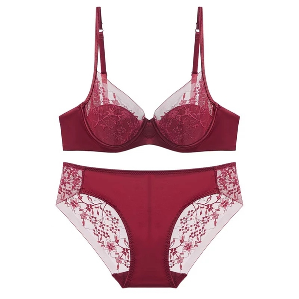 Bộ đồ lót nữ cao cấp Russet Set S2328 phối ren voan mút đệm mỏng sang trọng nữ tính quyến rũ Bralettehousevn