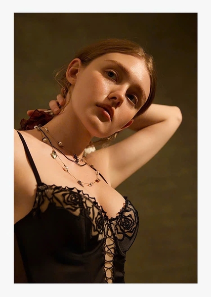 Áo toplette satin cao cấp Zinnia Corset thêu hoa chỉ nổi sang trọng gợi cảm mùa hè Bralettehousevn