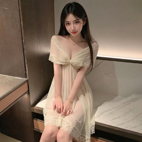 Đầm váy ngủ Rella Dress voan xuyên thấu trễ vai mặc được nhiều kiểu Bralettehousevn