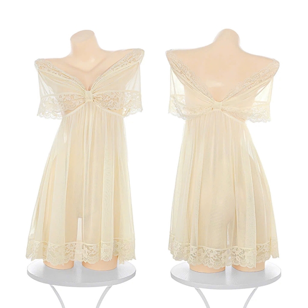 Đầm váy ngủ Rella Dress voan xuyên thấu trễ vai mặc được nhiều kiểu Bralettehousevn