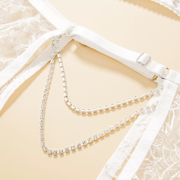 (Tặng kèm đai) Bộ đồ lót ren Right Now Set S2332 đính đá xuyên thấu gợi cảm quyến rũ Bralettehousevn