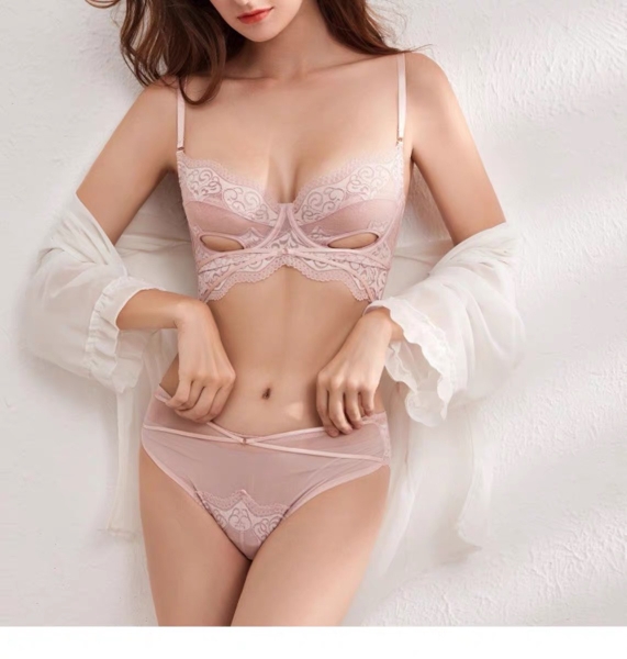 SET ĐỒ LÓT NỮ CÓ GỌNG KHÔNG ĐỆM LÓT MÚT CUT OUT PHỐI REN QUYẾN RŨ AMETIT S1578 Braletteshousevn