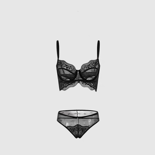 SET ĐỒ LÓT NỮ CÓ GỌNG KHÔNG ĐỆM LÓT MÚT CUT OUT PHỐI REN QUYẾN RŨ AMETIT S1578 Braletteshousevn