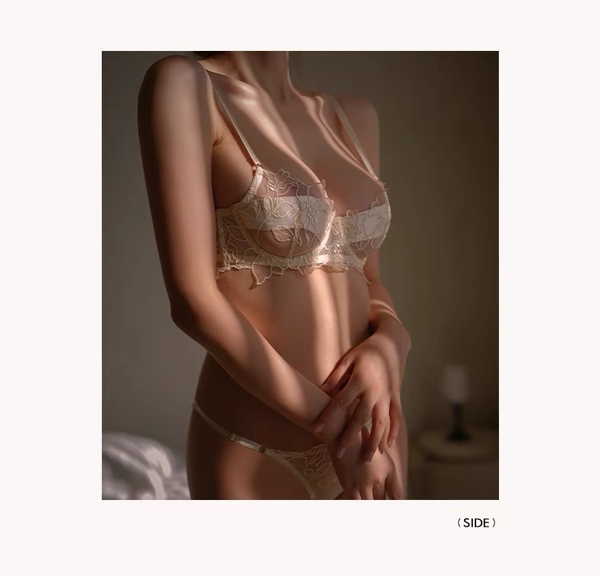 [Kèm quần lót] S1986 Sakira Set đồ lót ren nữ có gọng không mút xuyên thấu cao cấp Bralettehousevn