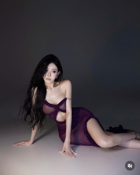 Đầm dài tôn dáng maxi Sheng Dress chất thun lưới dây cột mặc được nhiều kiểu gợi cảm tôn dáng tông tím nổi bật