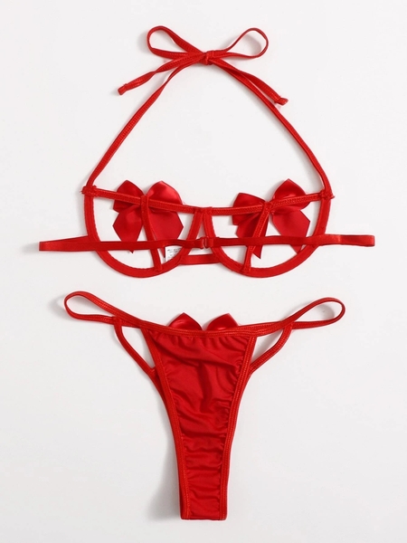 Bộ đồ lót nơ RopeTie Set S2231 gợi cảm táo bạo có gọng không mút Bralettehousevn