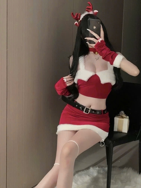 [KÈM NÓN + dây nịt] Lovely Santa Set