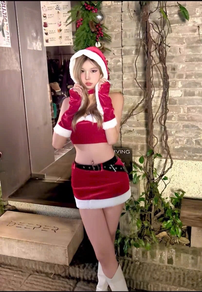 [KÈM NÓN + dây nịt] Lovely Santa Set