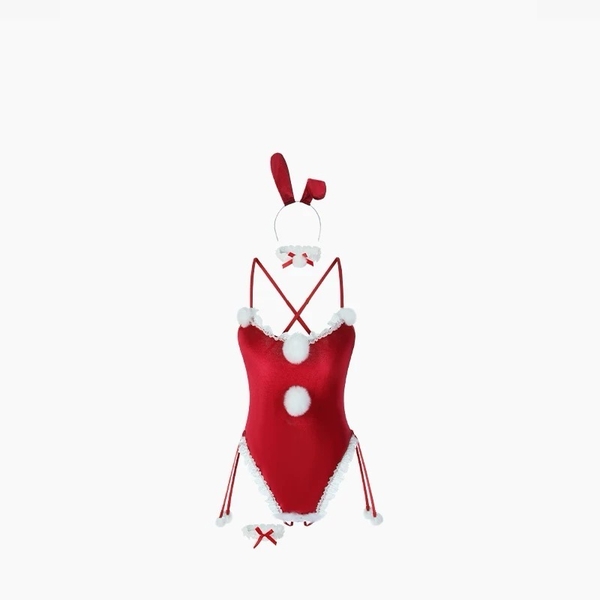 (Kèm cài) Doe Bunny Set S2319 bộ đồ liền thân cosplay thỏ chất nhung gợi cảm khoét đáy Bralettehousevn
