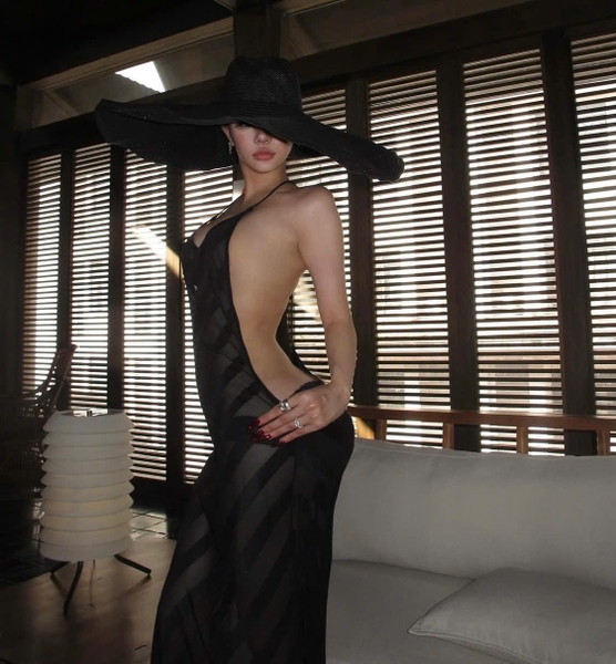 [CÓ SẴN - HOẢ TỐC]𝘉𝘳𝘢𝘭𝘦𝘵𝘵𝘦𝘩𝘰𝘶𝘴𝘦𝘷𝘯 Đầm hở lưng dáng yếm maxi Joie Dress chất thun lưới dày dặn khoét lưng gợi cảm tôn dáng