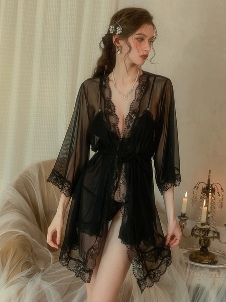 Đầm váy ngủ xuyên thấu cao cấp Chalelo Dress S2550 xẻ tà phối ren tinh tế nữ tính gợi cảm 𝘉𝘳𝘢𝘭𝘦𝘵𝘵𝘦𝘩𝘰𝘶𝘴𝘦𝘷𝘯