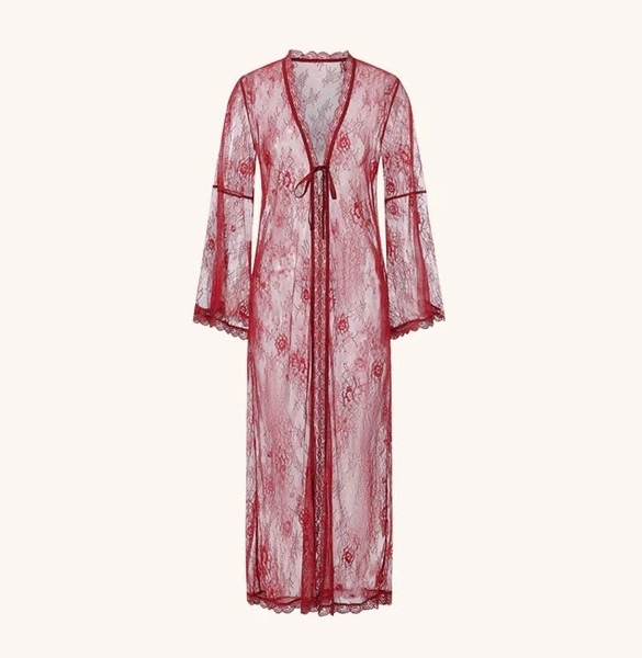 Choàng ren Lemy dáng dài xuyên thấu gợi cảm Bralettehousevn