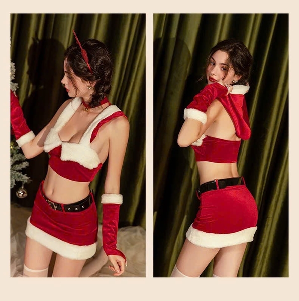 [KÈM NÓN + dây nịt] Lovely Santa Set
