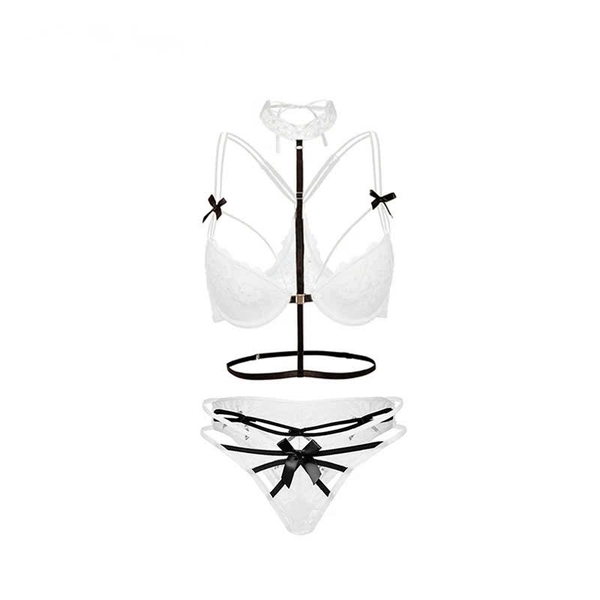 [CHE TÊN - HOẢ TỐC] Bộ đồ lót nữ Larina Set S2176 có gọng có mút cài trước kèm choker ren Bralettehousevn