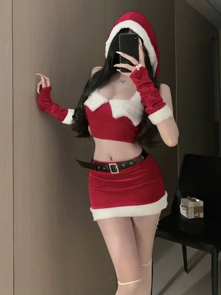 [KÈM NÓN + dây nịt] Lovely Santa Set