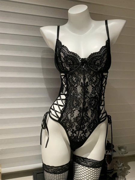 Bộ đồ liền thân ren Mixie Bodysuit cột dây hông gợi cảm Bralettehousevn